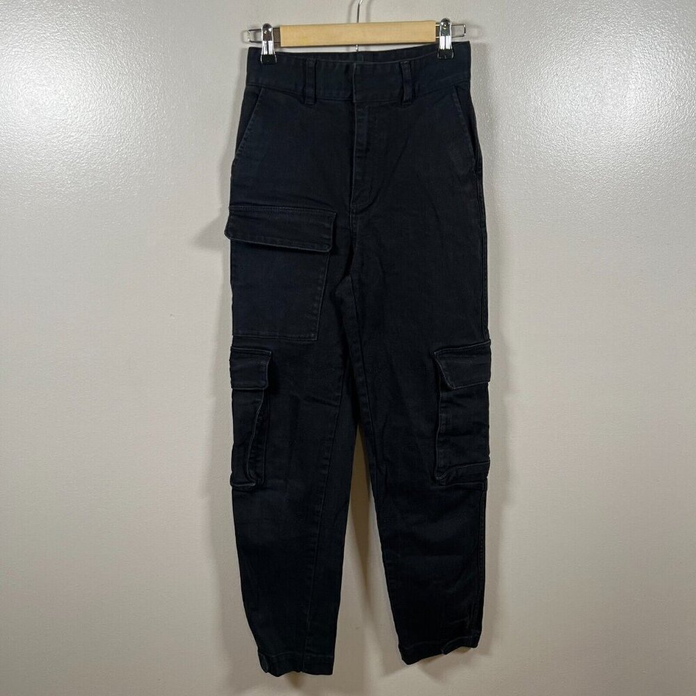 Aritzia TNA Cargo Pants Jeans Size 2 Black High Rise Gorpcore Streetwear